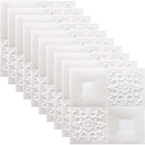 Beyamis Panneaux mousse 3D – 35x35cm, autocollants, SdB/cuisine (1/5)