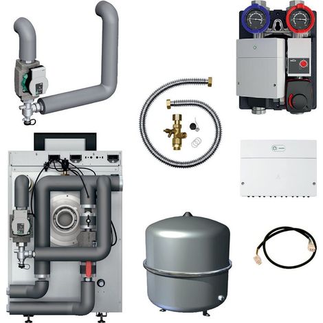 Bosch Installationspaket INPA 102, 1 ungemischter Heizkreis mit liegendem Speicher