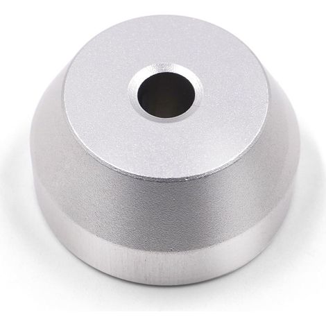 Adaptateur 45 tr/min pour disque vinyle de 17,8 cm en aluminium massif (argenté) (1/5)