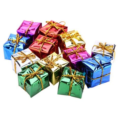 QORVA- Ornement suspendu Non toxique, pendentif de boîte-cadeau à Surface lisse, résistant et Durable 12 pièces pour la maison (1/5)