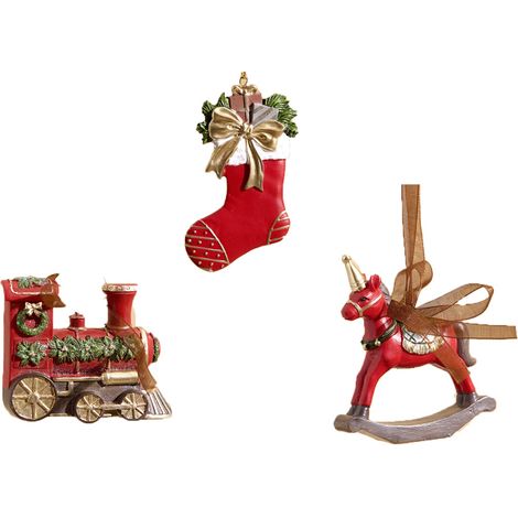 Ornement De Noel En Metal - Figurine De Sapin De Noel Miniature - Pour Decoration Interieure Et DIY - Lot De 3 (1/5)