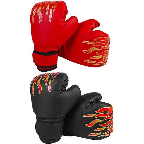 Gants de boxe pour enfants, adaptés aux débutants pratiquant la boxe, mesurant 8,7 x 5,3 x 2 pouces, avec absorption des chocs, deux paires par paquet. (1/5)