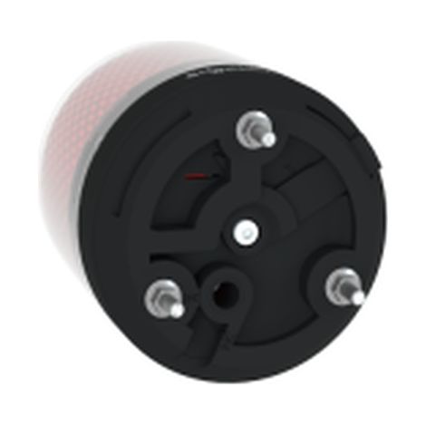 Rote multifunktionale ZUMB LED-Warnleuchte 230VAC, ideal für Signalisierung und Sicherheit.