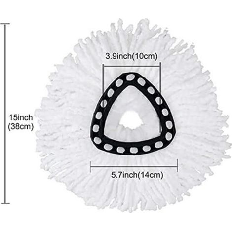 Tete De Serpilliere - Microfibre - Compatible Avec Balai O-Cedar Easywring Spin - 2 Unites (1/4)