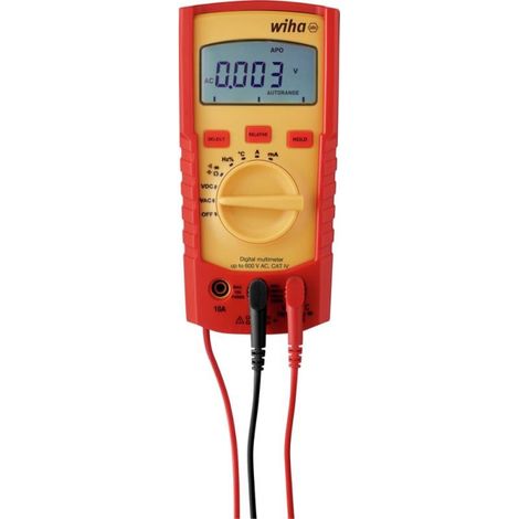 Multimètre Numérique Jusqu'à 600 V AC CAT IV avec 2 Piles AAA Incluses