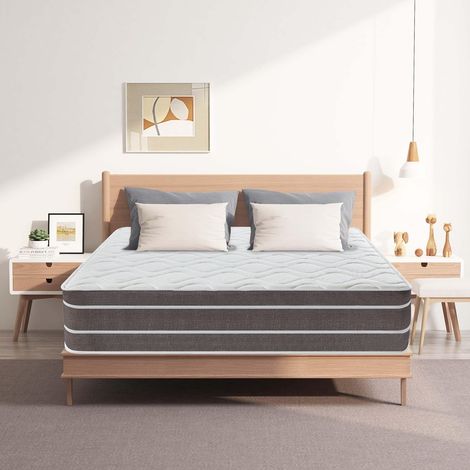 Yidatong – Matelas à ressorts 140x190 cm – Épaisseur 22 cm – Fermeté moyenne – Antibactérien et anti-acarien – 7 zones de confort pour un sommeil sain - 22cm- (1/5)