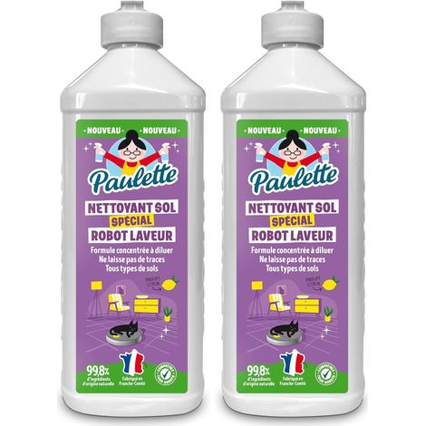 Nettoyant Sol Spécial Robot Laveur - Parfums Citron - Certifié Ecocert - Fabriqué en France - 500 mL (Lot de 2) (1/4)
