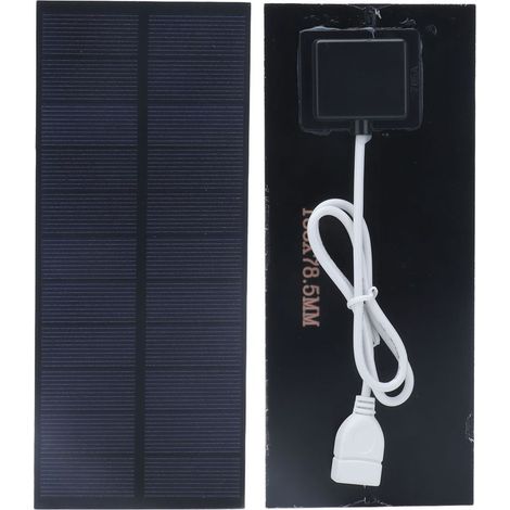 Panneau solaire 2,5 W, 188 x 78,5 mm, chargeur de batterie 3,7 V - 5 V, haute efficacité de conversion et portable pour serre et usage domestique. (1/5)