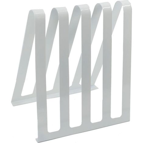 Zeitungsständer aus weißem Metall 4 Plätze cm31x22h36
