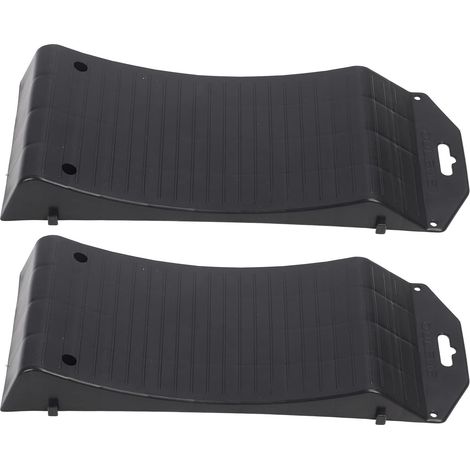 Rampes D'économie de Pneus pour Voiture,Ensemble de 2 Rampe en Caoutchouc Robuste,Roue de Pneu de Voiture pour Voiture, Camion, SUV, Camping-Car (18PL : 50x21.5x5.8cm/19.68x8.46x2.28in) (1/5)