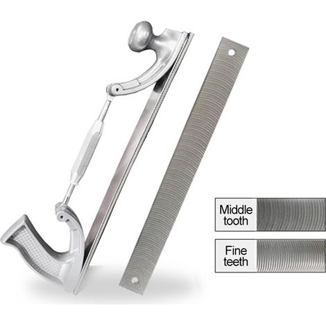 Planer holder with guide rail for two-hole aluminum files, high-carbon steel file holder for automotive sheet metal, bodywork file, clamp for aluminum files