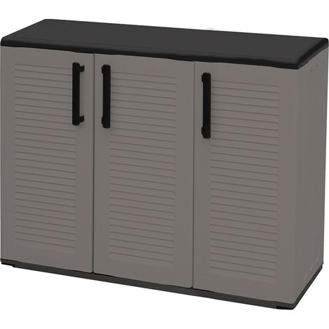 Armario Exterior - Mueble de Jardín Gris 102x37x84h cm