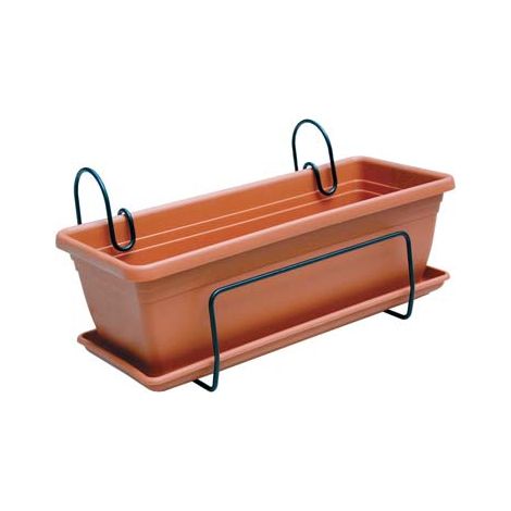CASSETTA + SOTTOCASSETTA IRIS + BALCONIERA ICS PP TERRACOTTA CM 60X20 H.CM 16