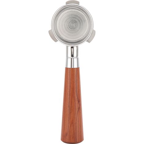 Porte-filtre sans fond en acier inoxydable, outil de remplacement pour machine à café, accessoire pour machine à café, 54 mm, palissandre (1/5)