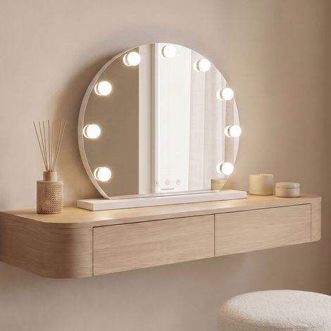 Miroir de bureau - INNOVAGOODS - Vanity Hollywood - 9 LED - 3 tons - Luminosité réglable (1/5)