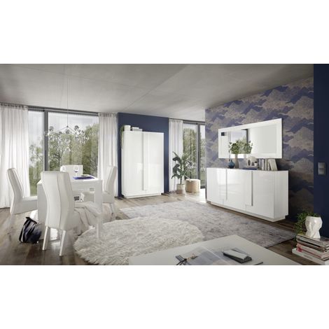 Soggiorno Ares linea Sax in finitura Bianco Lucido (1/4)