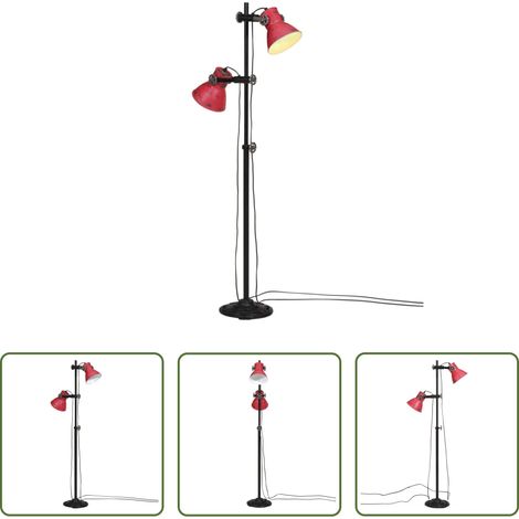 Industriestil -  Stehleuchte 25 W Rot 25x25x90/140 cm E27