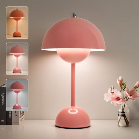 Choyclit – Lampe de bureau LED champignon rechargeable – 3 couleurs dimmables – Design élégant – Protection des yeux – 295 x 160 mm (1/5)