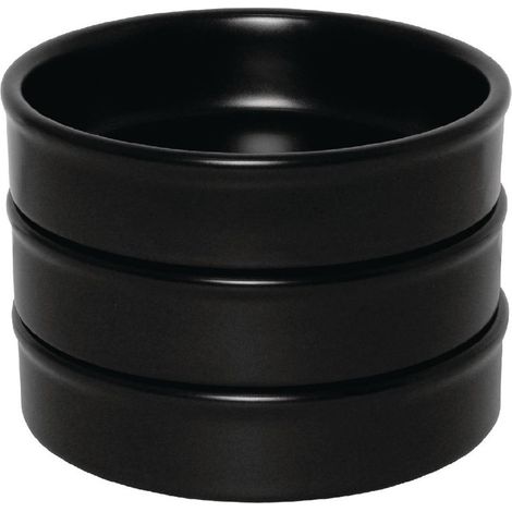 Plats empilables noirs 134mm (Lot de 6) - Ref DK833 - Olympia (1/2)