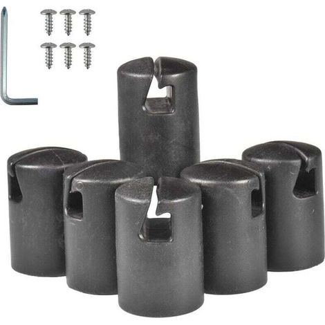 Trampolin-Rohrkappen – Dicke und robuste Endkappen für Trampolinstangen, Ersatzschutz für das obere Ringsystem aus flachem Stahlblech, schwarz. (1/4)