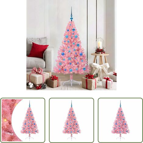 LED-Weihnachtsbaum - Künstlicher vorbeleuchteter Weihnachtsbaum Rosa 150 cm PVC (1/5)