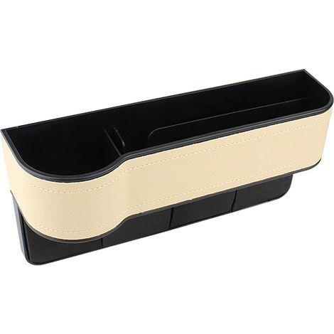 Organisateur de remplissage d'espace pour siège de voiture, boîte de rangement entre le siège avant, console en cuir PU de qualité supérieure avec poche porte-gobelet pour les essentiels de l'intérieu (1/5)