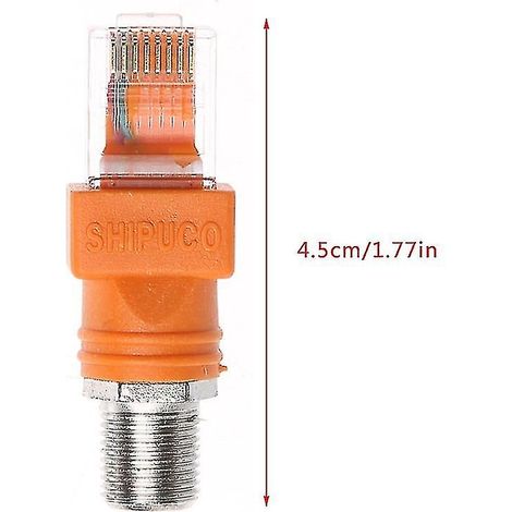 Adaptateur coupleur coaxial femelle de type F vers mâle RJ45, convertisseur RJ45 vers connecteur RF (A-yu) (1/4)