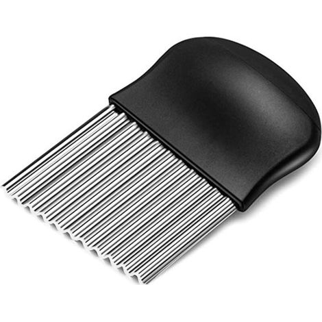 [NEVER USED] Kitchen Utensil with Stainless Steel Wavy Blade for Cutting French Fries and Vegetables (Black) 149.5cm