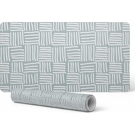 Alfombrilla protectora de escritorio con estampado geom茅trico de l铆neas, 100x50 cm.