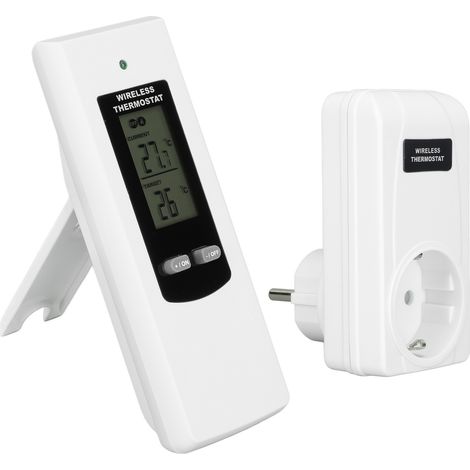 Thermostat sans fil à brancher, télécommande numérique, thermostat électrique LCD pour radiateur portable, radiateur mural, climatiseur, prise UE 220 V