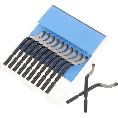 Ensemble de 10 outils d'ébavurage ergonomiques pour un ébavurage manuel précis des bords. (1/5)