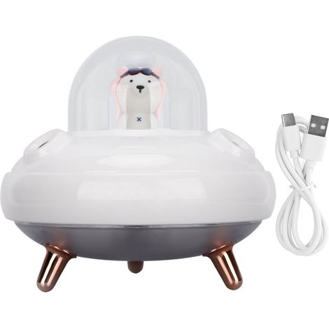 Humidificateur Mini Mignon 500ml Double Buse pour Bureau Voyage Chambre Bébé Voiture Blanc (1/5)