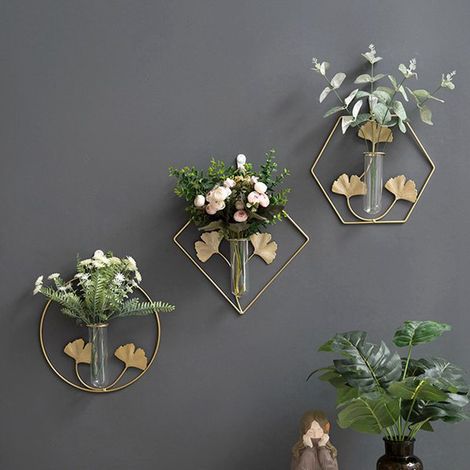 Wie auf dem Bild zu sehen, sind die Spezifikationen wie folgt: 5. Material: Eisen. Es handelt sich um eine dekorative Wandvase aus Schmiedeeisen für Trockenblumen.