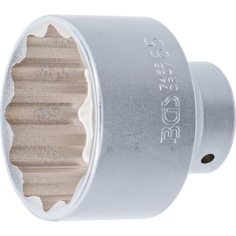 BGS Vaso de impacto doce cantos con accionamiento cuadrado interior de 20 mm (3/4") SW 65 mm - 7465 (1/3)
