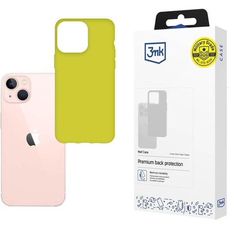 Funda mate 3mk para Apple iPhone 14, color lima.