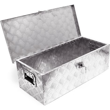 Caja herramientas aluminio 760x320x245mm Caja transporte Orden Taller Garaje Cofre Ordenación (1/6)