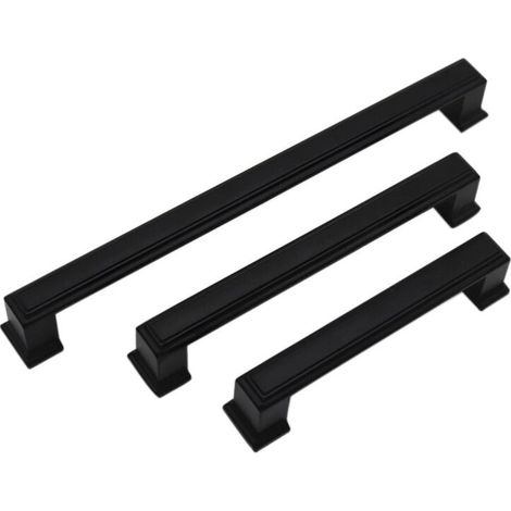 10 Pack 212mm Black Aluminum Kitchen Cabinet Handles - MUMU Black Kitchen Cabinet Drawer Handles