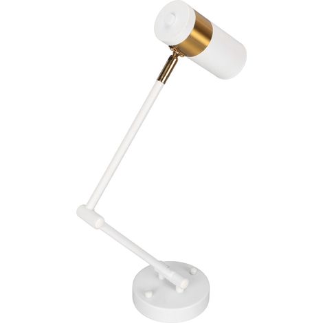Applique murale à bras articulé et orientable, douille à vis E27, 85-265 V, métal, ampoule à lumière chaude 3000 K, pour chambre ou salon, décoration intérieure blanche. (1/5)
