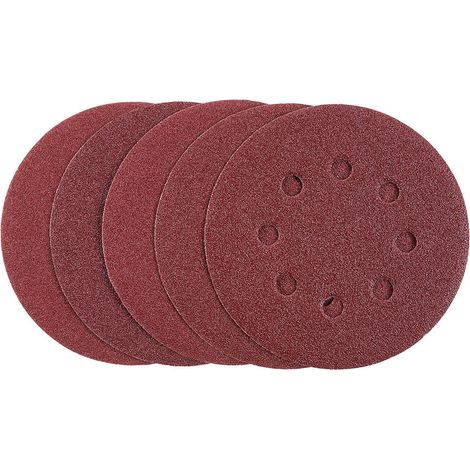 Fogli abrasivi, con velcro, Ø 125 mm. grana 80, 5 pezzi (1/5)