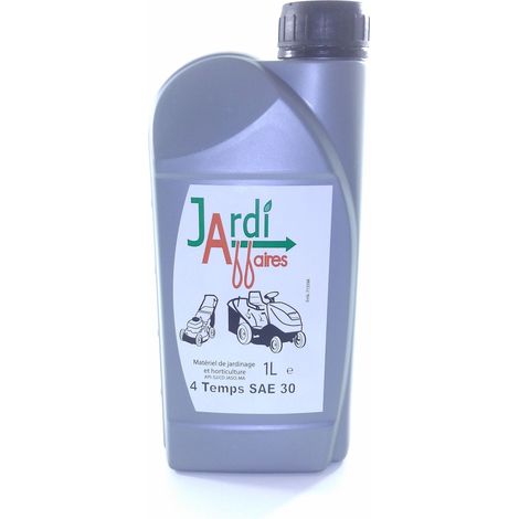 Huile moteur 4 temps SAE30 professionnelle Jardiaffaires 1 litre
