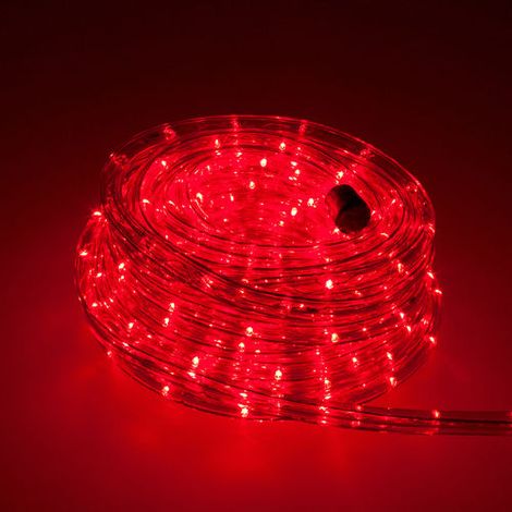 LED Lichtschlauch Komplett Set mit Zubehör Lichterkette Beleuchtung F3 LED für Drinnen/Draußen Weihnachten Beleuchtung Dekoration Lichterschlauch, Rot 30m