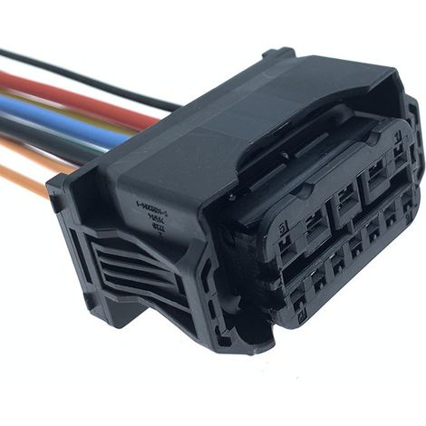 1-1452335-9 Compatible avec la prise de phare BMW DJ7121W-1.5 2.8-21 Noir 1-1452337-1 (1/4)
