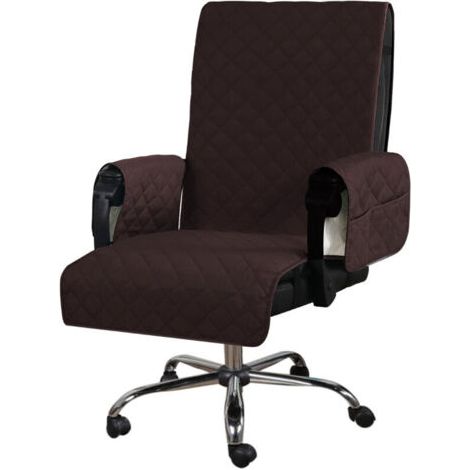 Housse antidérapante pour fauteuil inclinable, housse pour fauteuil TV, housse de fauteuil avec accoudoirs, protection pour fauteuil et protections pour accoudoirs (marron) (1/4)
