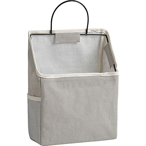 Sac de rangement mural en tissu gris, pochette de rangement à suspendre sur la porte, pour chambre à coucher, salle de bain, cuisine