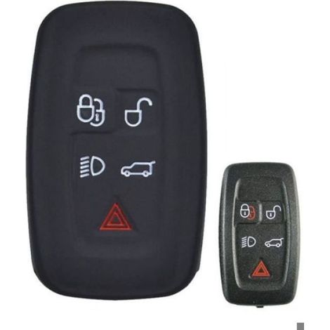 Coque de clé télécommande à 5 bouton Pour Land Rover Discovery 4 2009 2010 2011 2012 Range Rover Sport 2009 2010 2011 2012 NOIR (1/5)