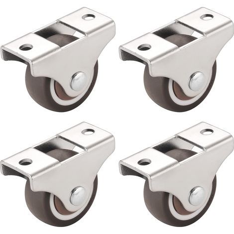Pieces Furniture Casters, Transport Casters, Swivel Casters, Suitable for Transporting Furniture and Heavy Objects, Very Practical (Silver) (1/5)