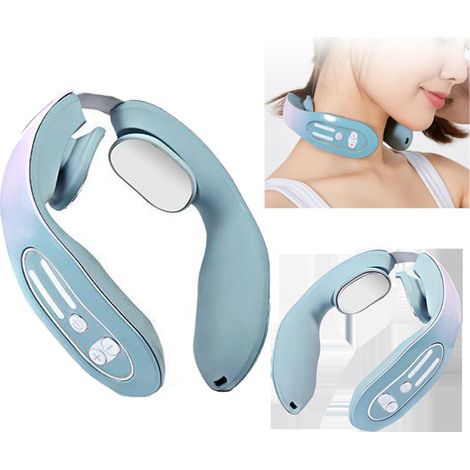 Coussin Massage Cervical Chauffant 4W 5V, Chauffe Rapide 3 Secondes, Intensité Réglable, Soulage Fatigue, Appareil de Massage Nuque Homme Femme (1/5)