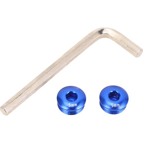 Cache-vis de pédale de vélo en alliage d'aluminium, filetage M14, 5 mm, bleu, pour VTT (1/5)