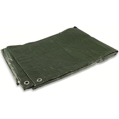 CHILITEC bâche tissée, 120gr/m², vert, 3x4m, avec œillets
