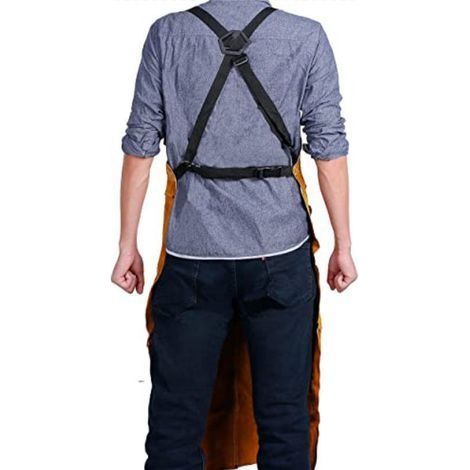 Schweißerschürze mit 6 Taschen, Eigenschaften: Verstellbar, Leder (1/4)